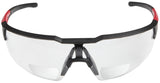 Milwaukee 48-73-2202 Safety Glasses, Clear Lens, Black/Red Frame, Unisex, Anti-Scratch Lens, Polycarbonate Lens