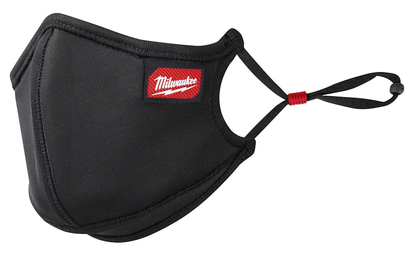 Milwaukee 48-73-4235 3-Layer Performance Face Mask, S/M Mask, Nylon/Polyester/Spandex Facepiece, Black, 3/PK