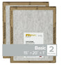Filtrete FPL06-2PK-24 Air Filter, 20 in L, 15 in W, 2 MERV, For: Air Conditioner, Furnace and HVAC System, Pack of 24