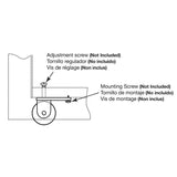 Prime-Line B 521 Roller Assembly, 1 in Dia Roller, 1/4 in W Roller, Plastic/Steel, 2-Roller