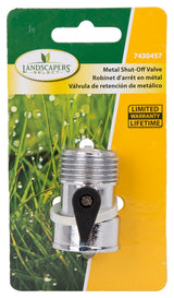 Landscapers Select GC5043L Hose Shut-Off Valve, 3/4 in, Female, 1-Port/Way, Zinc Body, Silver, Chrome