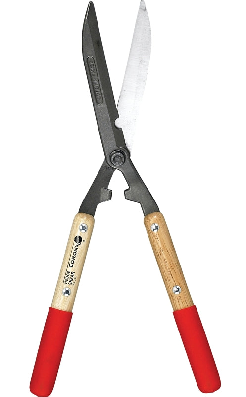 Corona HS 3911 Hedge Shear, Straight Edge With Limb Notch Blade, 8-1/4 in L Blade, Steel Blade, Wood Handle, 21 in OAL