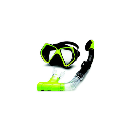 Aqua Pro WCC17864S4 Gemini Dive Mask/Snorkel, Yellow/Black