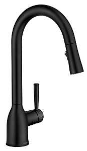 Moen Adler Series 87233BL Pull-Down Kitchen Faucet, 1.5 gpm, 1-Handle, 1-Faucet Hole, Metal, Matte Black
