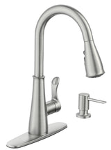 Moen Hadley Series 87245SRS Pull-Down Kitchen Faucet, 1.5 gpm, 1-Handle, 1-Faucet Hole, Metal, Stainless