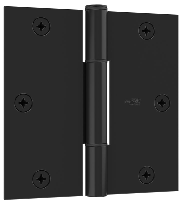 National Hardware N830-445 Door Hinge, 3-1/2 in H Door Leaf, 3/32 in Thick Door Leaf, 3-1/2 in H Frame Leaf, Steel