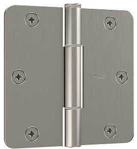National Hardware N830-450 Door Hinge, 3-1/2 in H Door Leaf, 3/32 in Thick Door Leaf, 3-1/2 in H Frame Leaf, Steel
