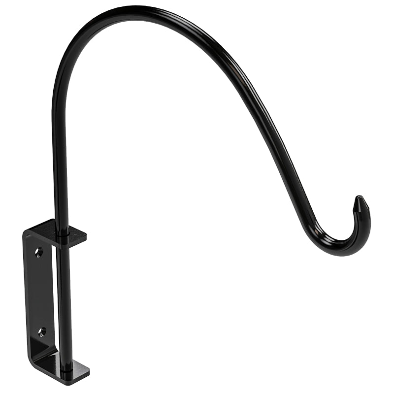 National Hardware N275-502 Curved Plant Hanging Bracket, 11-15/16 in L, 12-13/16 in H, Steel, Black, Screw, Wall