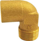 Nibco U707-4-LF Series BF0190LC Forged Pipe Elbow, 1/2 in, Sweat x MPT, 90 deg Angle, Bronze, 577 psi Pressure