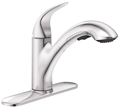 Moen Medina 87039SRS Kitchen Faucet, 1.5 gpm, 1-Handle, Stainless Steel, Stainless Steel, Deck Mounting