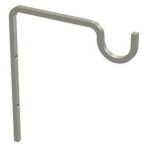 National Hardware N275-509 Long Utility Hook, 7-15/16 in L, 9 in H, Steel, Satin Nickel, Screw, Wall