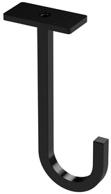 National Hardware N275-510 Long Hook, 5 in H, Steel, Black, Ceiling, Screw