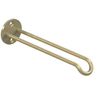 National Hardware N275-521 Plant Hanger Wall Base, 7 in L, 1-25/32 in H, Steel, Brushed Gold, Screw, Wall