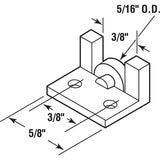 Prime-Line G 3061 Roller Assembly, 5/8 in L, Brass/Nylon, White