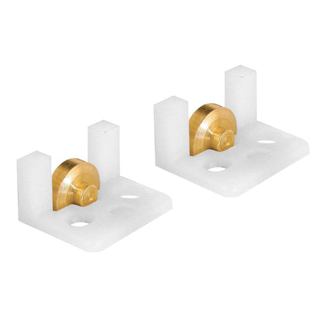 Prime-Line G 3061 Roller Assembly, 5/8 in L, Brass/Nylon, White