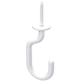 National Hardware Modern Series N275-525 J-Hook, 1-23/32 in L, 4-27/32 in H, Steel, White, Ceiling