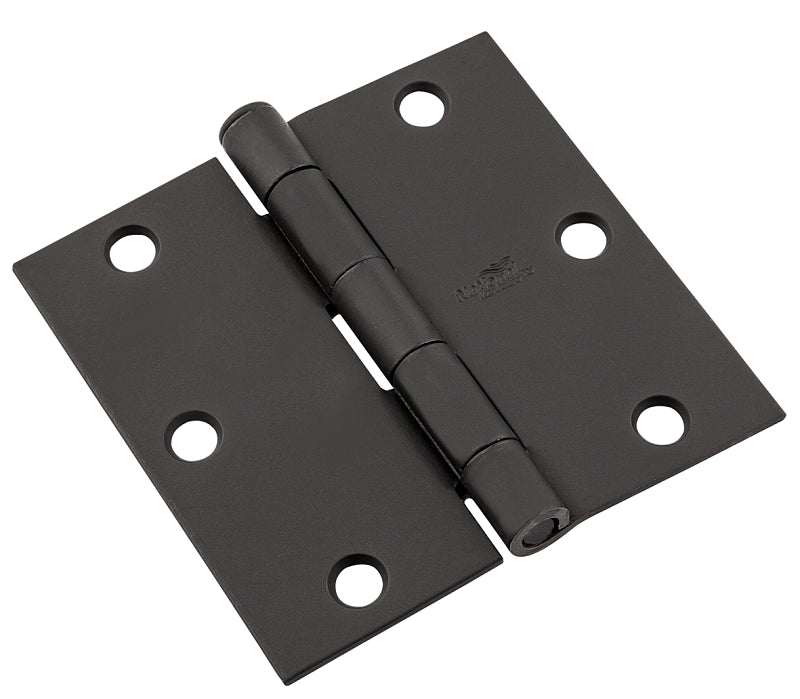 National Hardware SPB512 Series N830-425 Door Hinge, 3-1/2 in W Frame Leaf, 3-1/2 in H Frame Leaf, Steel, Removable Pin