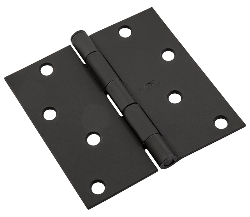 National Hardware 512 Series N830-426 Door Hinge, 4 in W Frame Leaf, Steel, Removable Pin, Mortise, Screw, 55 lb