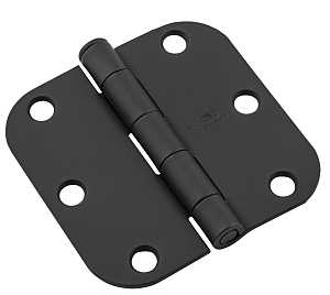 National Hardware N830-427 Door Butt Hinge, 3 in H Door Leaf, 0.08 ga Thick Door Leaf, 3 in H Frame Leaf, Steel, 50 lb