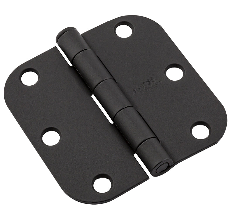 National Hardware N830-427 Door Butt Hinge, 3 in H Door Leaf, 0.08 ga Thick Door Leaf, 3 in H Frame Leaf, Steel, 50 lb