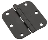 National Hardware N830-428 Door Hinge, 3-1/2 in W, Steel, 5/8 in Corner Radius, 6-Mounting Hole, Mortise Mounting
