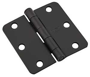 National Hardware N830-430 Door Butt Hinge, 3 in H Door Leaf, 0.08 ga Thick Door Leaf, 3 in H Frame Leaf, Steel, 50 lb