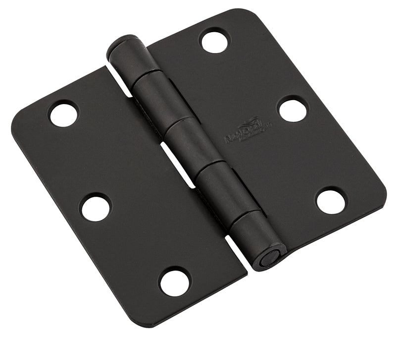 National Hardware N830-430 Door Butt Hinge, 3 in H Door Leaf, 0.08 ga Thick Door Leaf, 3 in H Frame Leaf, Steel, 50 lb