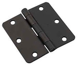 National Hardware V512RC Series N830-431 Door Hinge, 1/4 in Corner Radius, Black, Steel, Removable Pin, Mortise, 1 EA