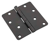 National Hardware 512 Series N830-432 Door Butt Hinge, 1/4 in Corner Radius, Black, 4 in H Frame Leaf, Steel