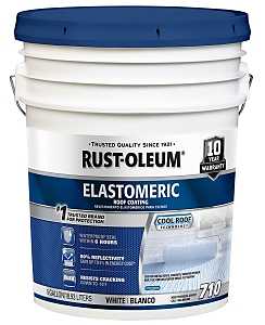 Rust-Oleum 710 Series 301994 Elastomeric Roof Coating, White, 5 gal, Pail, Liquid