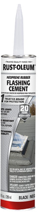 Rust-Oleum 301823 Neoprene Rubber Flashing Cement, Black, Liquid, 10.1 oz, Cartridge