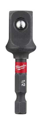 Milwaukee SHOCKWAVE 48-32-5034 Impact Socket Adapter, 1/4 in Drive, Hex Drive, 1/2 in Output Drive, Square Output Drive