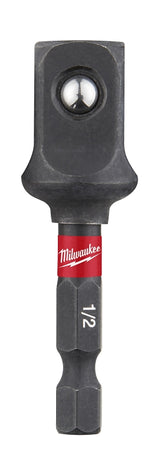 Milwaukee SHOCKWAVE 48-32-5034 Impact Socket Adapter, 1/4 in Drive, Hex Drive, 1/2 in Output Drive, Square Output Drive
