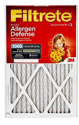 Filtrete 9802-4 Air Filter, Non-Electrostatic, Pleated, 1 in Thick, 20 in L, 20 in W, 11 MERV, 1000 MPR, Pack of 4