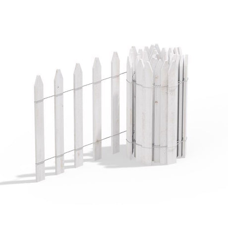 Greenes 144 in. L X 16 in. H Wood White Garden Fence, Pack of 4