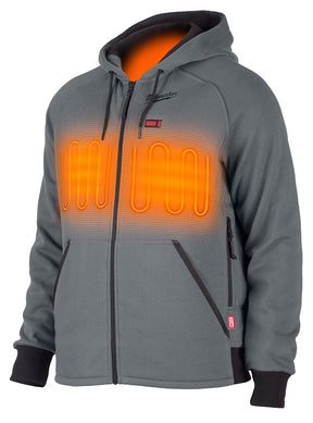 Milwaukee M12 306G-21-2XL Heated Hoodie Kit, 2XL, Men's, Fits to Chest Size: 46 to 48 in, Cotton/Polyester, Gray