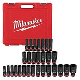 Milwaukee 49-66-7016 SHOCKWAVE Impact Duty Series Socket Set, Chrome Molybdenum Steel, 1/SET