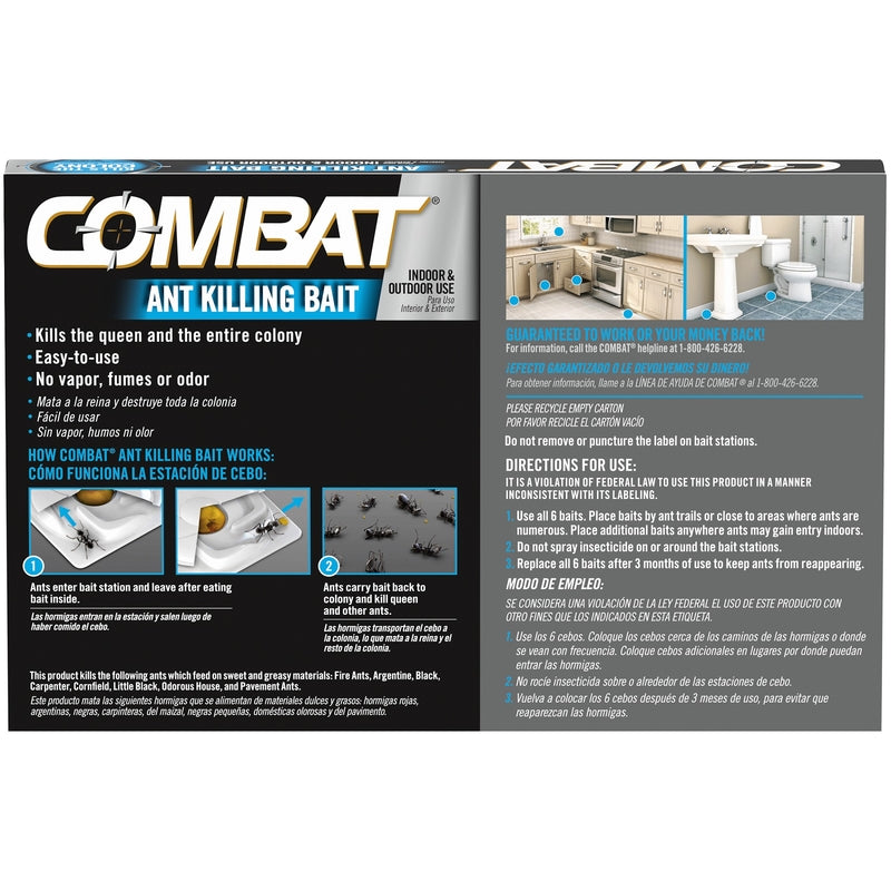 Combat Silver Ant Bait Station 0.21 oz, Pack of 12
