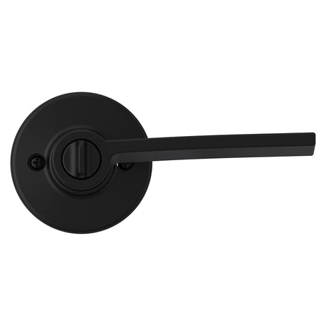 Kwikset 405LRL RDT SMT 51 Entry Lever, Matte Black, Zinc, Residential, Re-Key Technology: SmartKey, 3 Grade