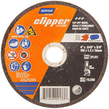 Norton Clipper Classic A AO Series 70184609133 Cut-Off Wheel, 4 in Dia, 0.045 in Thick, 5/8 in Arbor, 46 Grit, Coarse