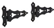 National Hardware Ornamental N109-032 Series T-Hinge, 7-1/2 in Frame Height, 8 in Frame Width, Steel, Black