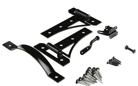 National Hardware N109-314 Cottage Gate Suite Kit, Steel, Black, 1-Piece