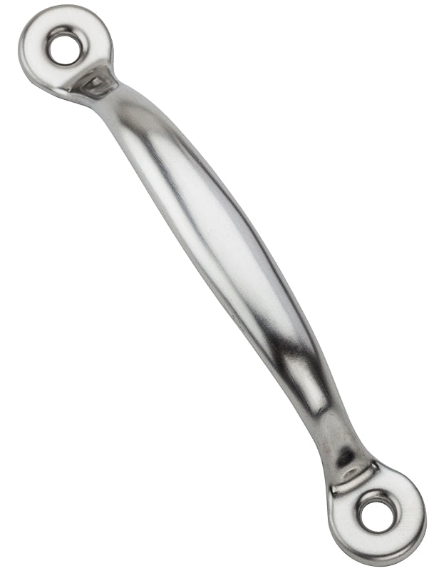 National Hardware N117-727 Door Pull, 4-7/8 in W, 1/2 in D, 4-3/4 in H, Stainless Steel