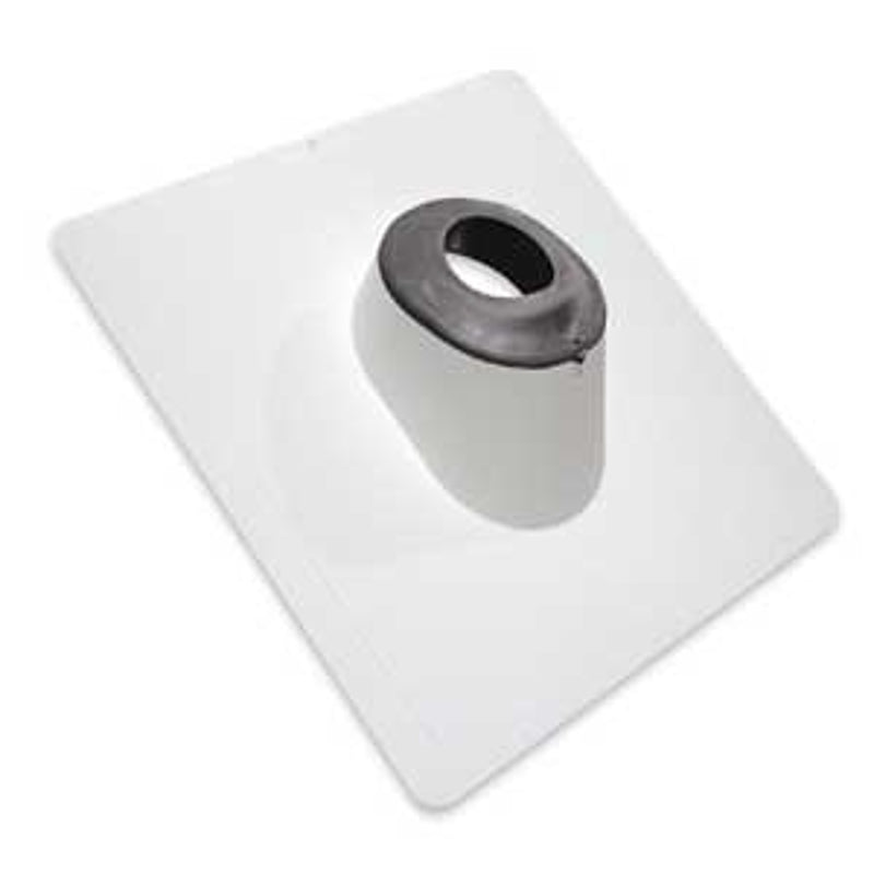 Duraflo 551104BL Roof Flashing, 17.98 in OAL, 16.24 in OAW, 4 in Pipe, Plastic