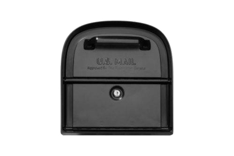 Architectural Mailboxes 6300B-10 Oasis Large Mailbox, Steel, Galvanized, 11.3 in W, 20 in D, 11-1/2 in H, Black