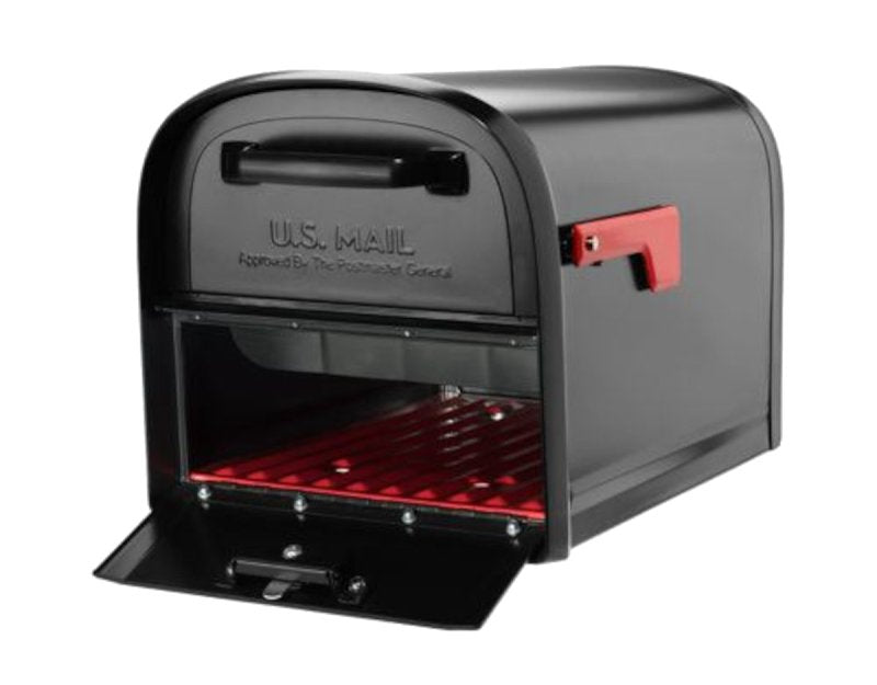 Architectural Mailboxes 6300B-10 Oasis Large Mailbox, Steel, Galvanized, 11.3 in W, 20 in D, 11-1/2 in H, Black