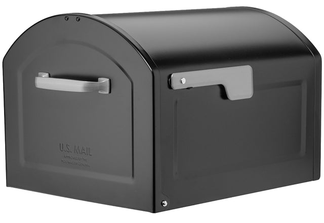 Architectural Mailboxes 6300B-10 Oasis Large Mailbox, Steel, Galvanized, 11.3 in W, 20 in D, 11-1/2 in H, Black