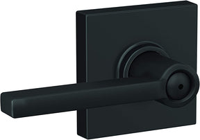 Schlage F Series F40 V LAT 622 COL Privacy Lever, Mechanical Lock, Matte Black, Metal, Residential, 2 Grade, 1/CD