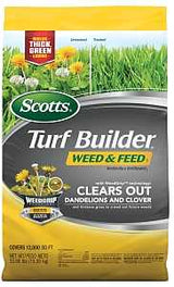 Scotts Turf Builder 25023 Lawn Fertilizer, 33.95 lb Bag, 28-0-3 N-P-K Ratio