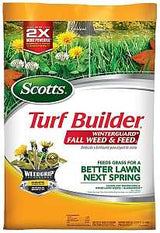 Scotts Turf Builder WinterGuard Series 22333 Fall Weed and Feed, Granular, Spreader Application, 33.84 lb Bag